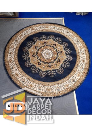 Permadani Kashan Kendra Bulat  ds 611 DZ 2 5 ukuran 160 x 160 cm, 200 x 200 cm